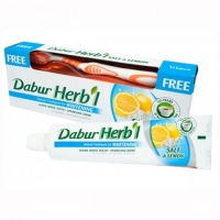 Отбеливающая зубная паста Dabur Herb'l с лимоном и солью